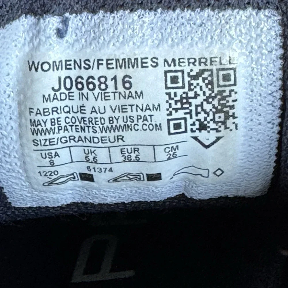 Size 8 - Merrell MOAB Flight Womens Vibram Mesh Hiking‎ Shoe J066816 Navy Blue